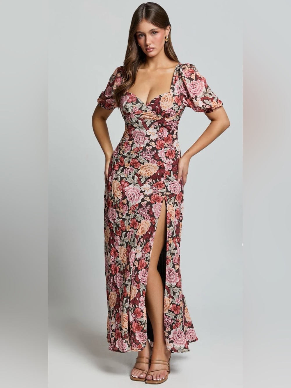 Showpo Lori Floral Maxi Dress Size 8